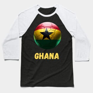 Ghana Flag Football Baseball T-Shirt